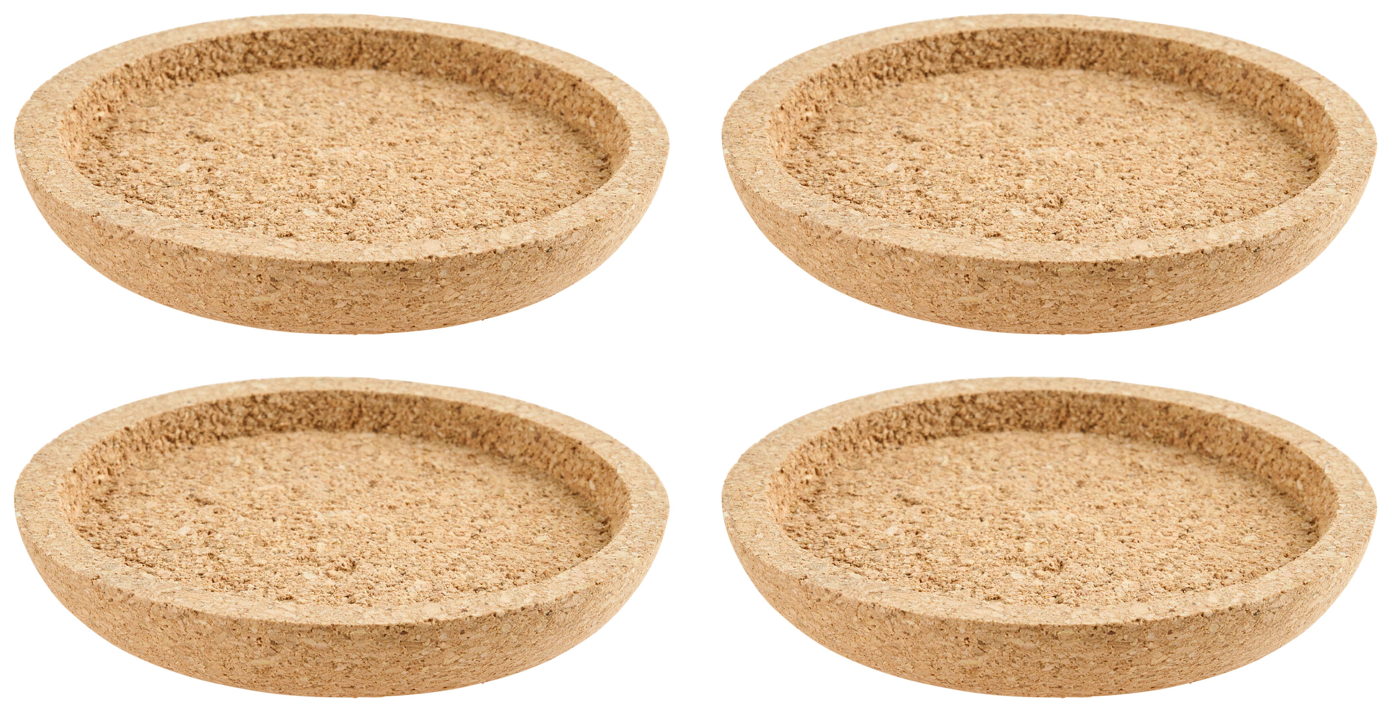 ZESTAW PODSTAWEK 057173 - brązowy, Design, drewno (6,4/1,0/6,4cm) - Leonardo
