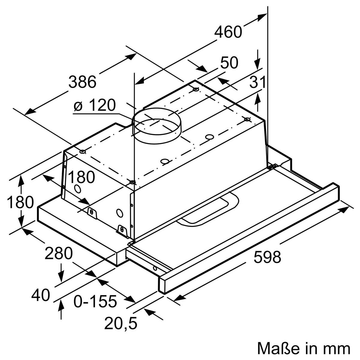 Dunstabzugshaube LI63TAC50 - Silberfarben, MODERN, Metall (59,8/18/28cm) - Siemens
