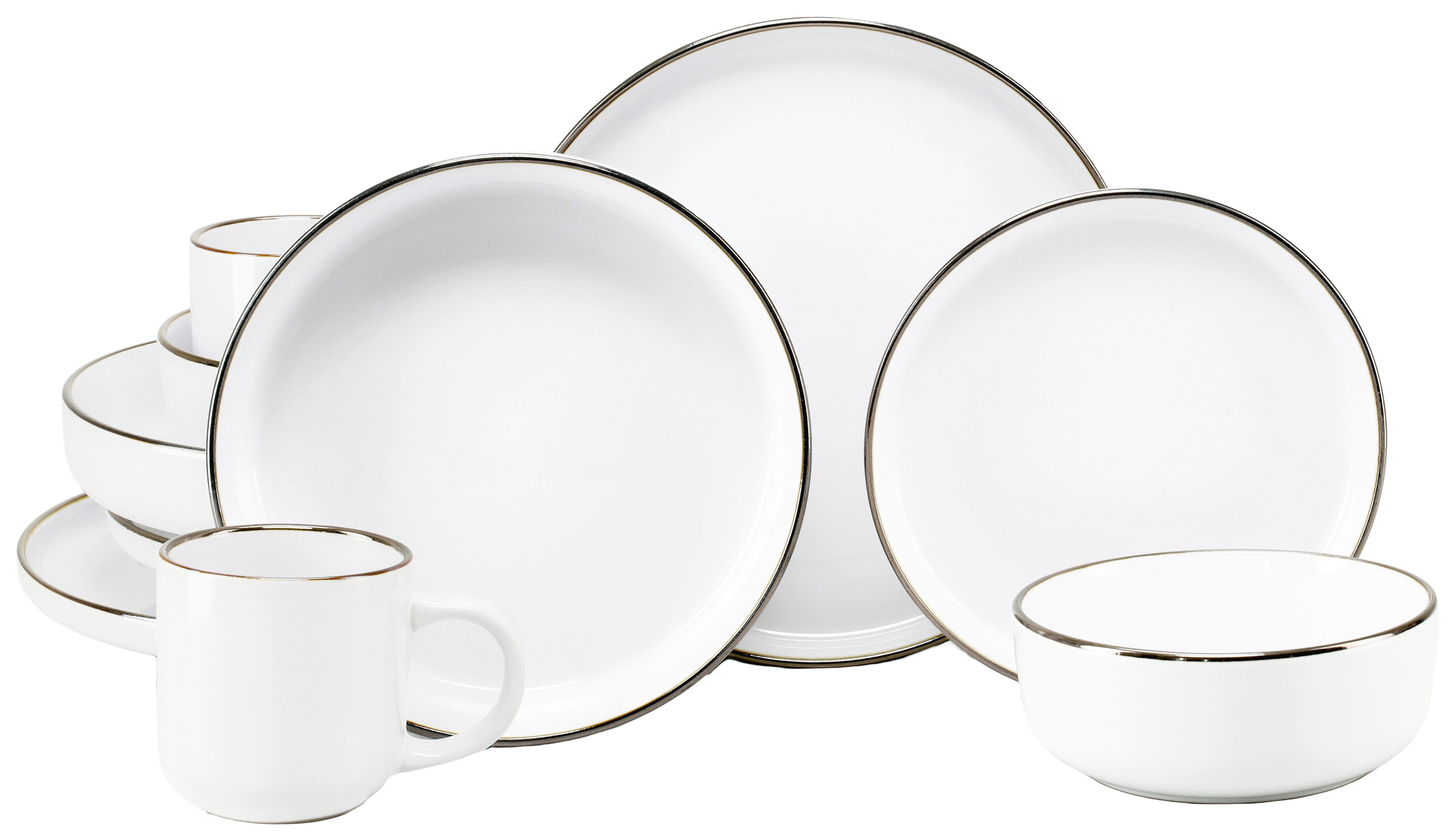 Servis Nordic Festive 10/1 - bijela/zlatne boje, Basics, keramika - Creatable