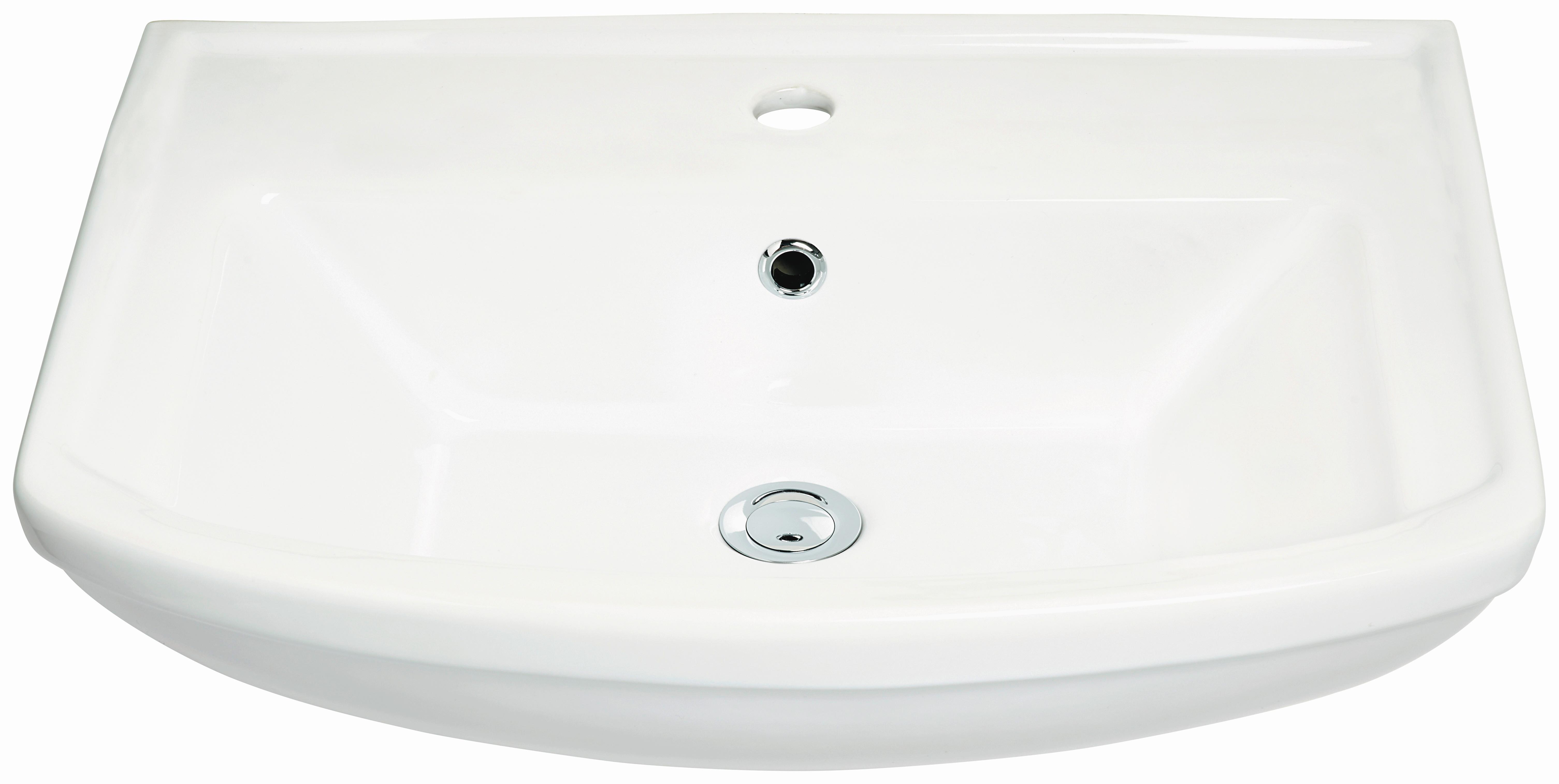 Umivaonik Star 60cm - bijela, keramika (61/18/48,5cm) - Mömax