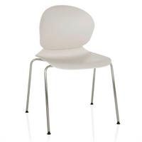 Konferenčni Stol T36 Vi, Bela - srebrne barve/bela, Moderno, kovina/umetna masa (56/80/54cm) - MID.YOU