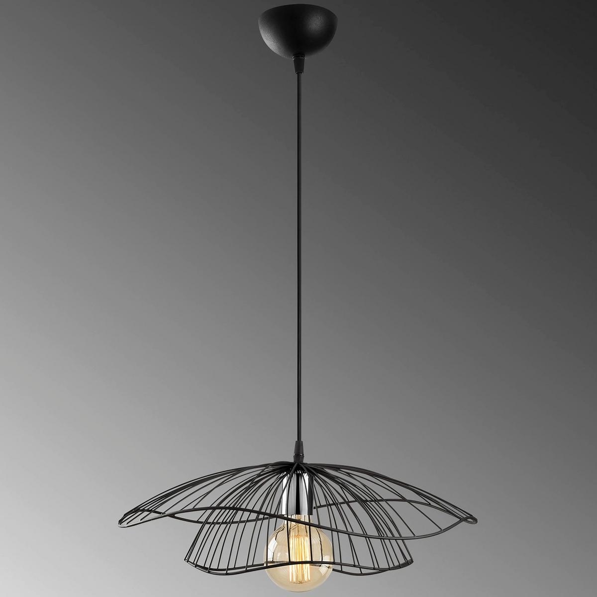 LAMPA WISZĄCA TEL-6500 - czarny, Design, metal (50/111cm) - P & B