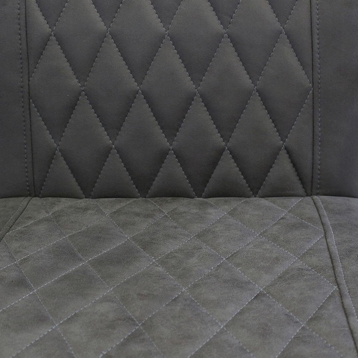Armlehnstuhl-Set Damian ca. 52x88 cm 2er-Set Anthrazit - Anthrazit/Schwarz, LIFESTYLE, Textil/Metall (52/88/63cm) - MID.YOU
