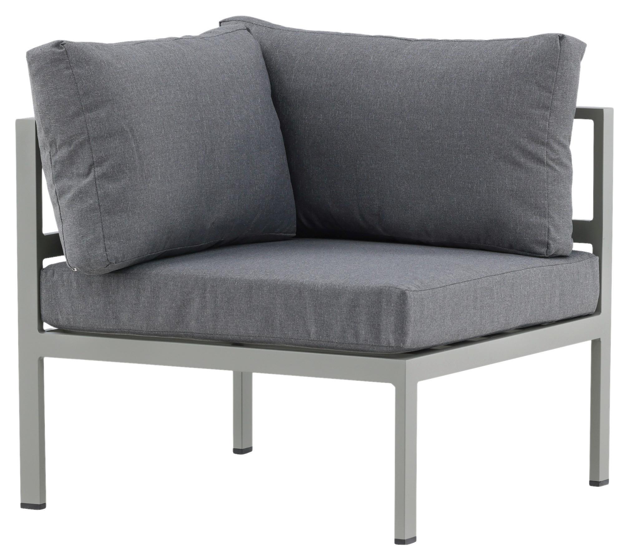 LOUNGEECKTEIL COPACABANA - Pastellgrün/Grau, KONVENTIONELL, Metall (74/65/74cm) - Gardenson
