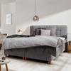 Boxspringbett Jerry ca. 180x200 cm Grau mit Topper - Erlefarben/Grau, MODERN, Holz/Holzwerkstoff (180/200cm) - Bessagi Home