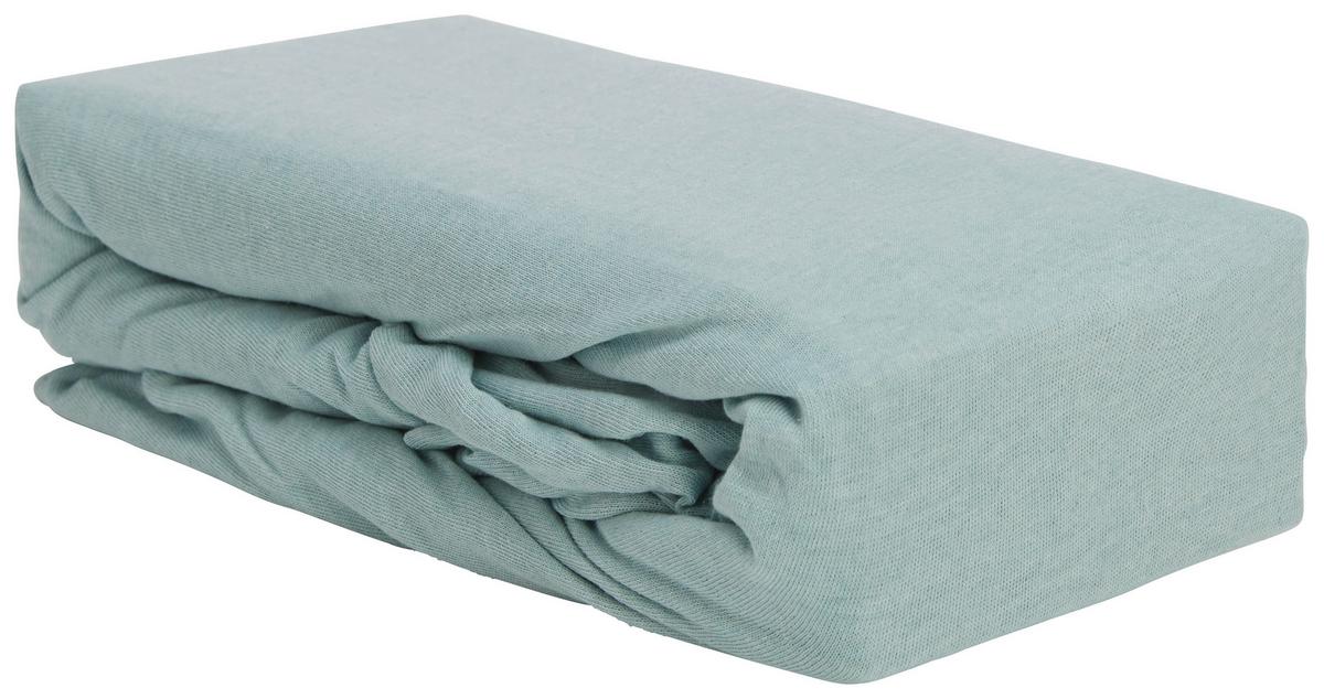 Gumis Lepedő Leo 100/200+25cm - jadezöld/rózsaszín, textil (100/200cm) - Modern Living