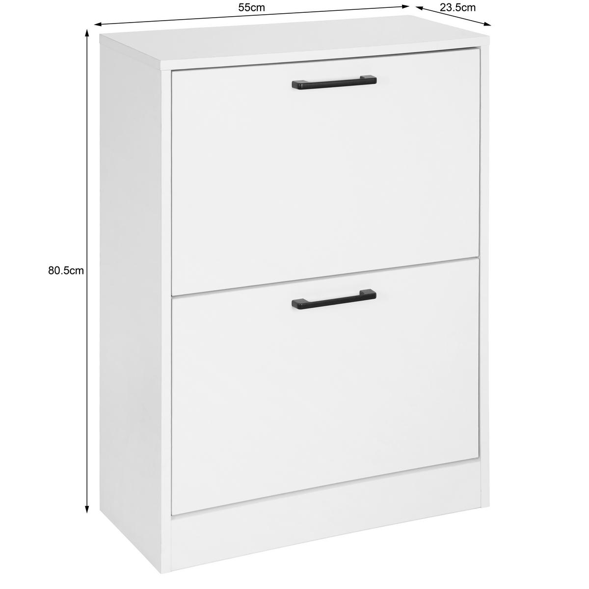 Omara Za Čevlje Karl, Bela - črna/bela, Trend, kovina/leseni material (55/80,5/23,5cm)