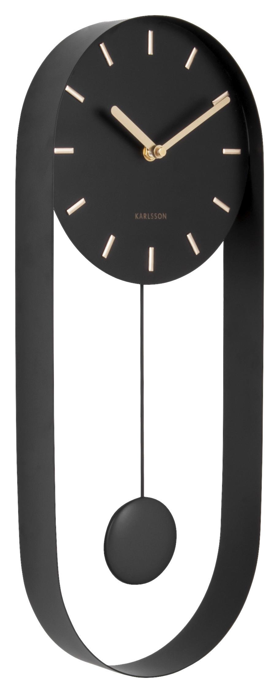 ZEGAR ŚCIENNY KA5822BK - czarny, Basics, metal (20/50/5cm) - Karlsson