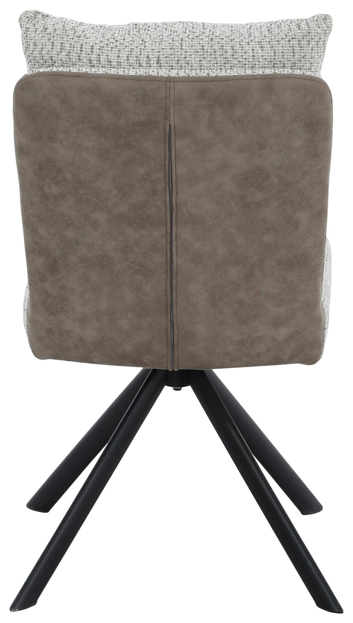 Stolica Evelin - svijetlo smeđa/crna, Moderno, metal/tekstil (47/89/64cm) - Premium Living