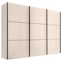 Dulap glisant cu uși de sticlă INCLUDO - ivoar, Konventionell, sticlă/material pe bază de lemn (298/222/68cm) - Premium Living