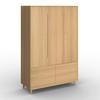 Drehtürenschrank Marlo Eichefarben ca. 148x223x60 cm - Eichefarben, MODERN, Holz/Holzwerkstoff (148/223/60cm) - Bessagi Home
