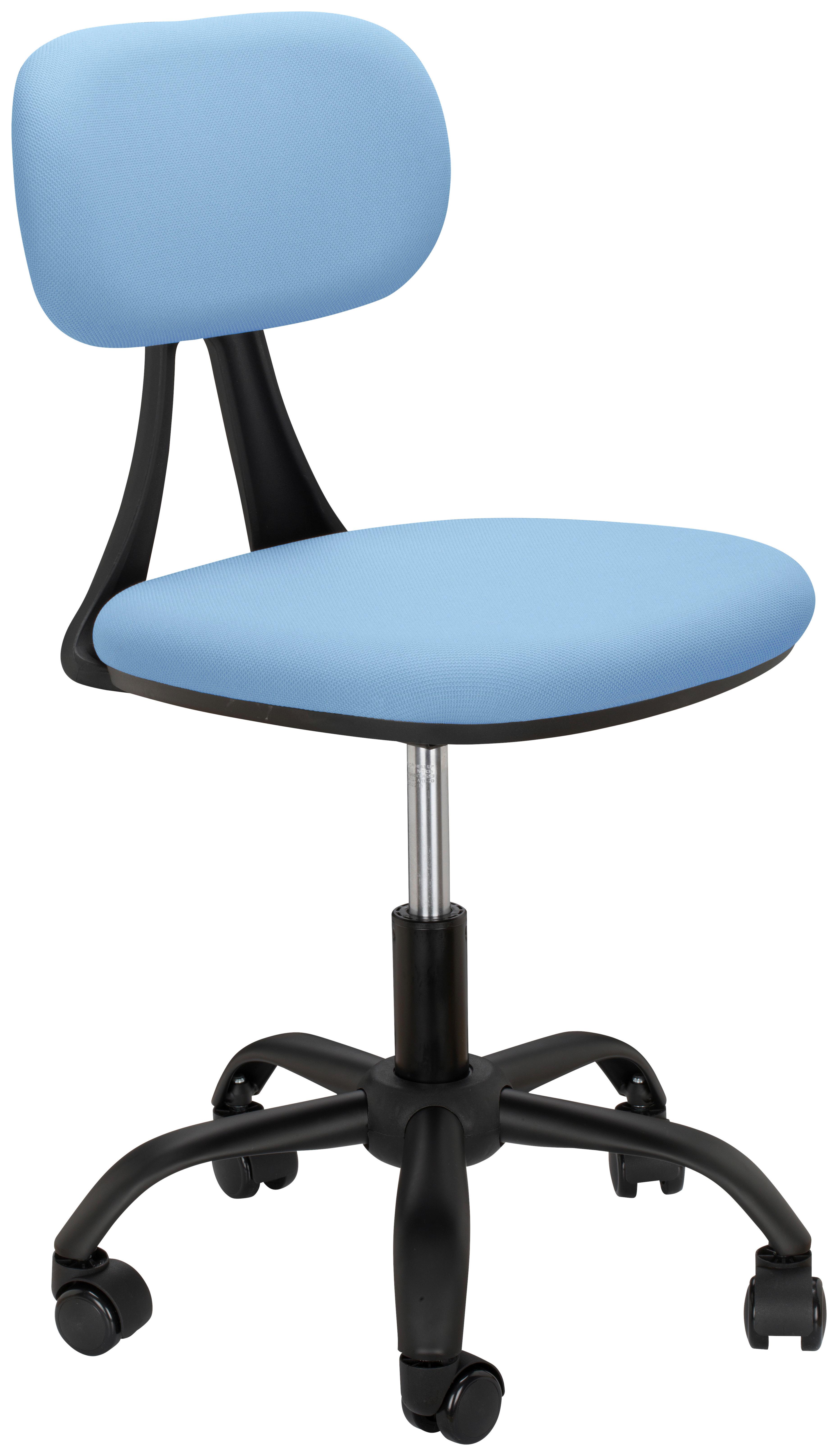 KRZESŁO OBROTOWE MŁODZIEŻOWE LOFTY - niebieski/czarny, Modern, tworzywo sztuczne/metal (51/74,5-84/51cm) - MID.YOU