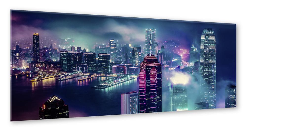 Glasbild Vetro ca. 50x125cm - Multicolor, Glas/Papier (125/50cm) - Modern Living