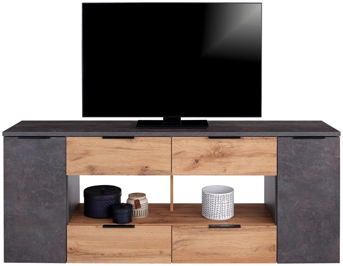 Masă pentru televizor Bernd - gri, Modern, material pe bază de lemn (180/70/40cm) - Modern Living