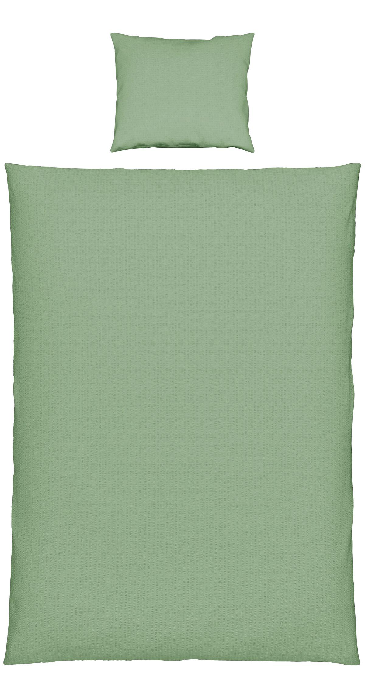 BETTWÄSCHESET GISI - Grün, Konventionell, Textil (160/210cm) - Modern Living