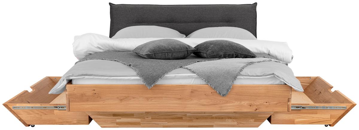 Bett Toledo - D in Eichefarben ca. 180x200cm - Eichefarben, Natur, Holz (186/95/216cm) - Zandiara