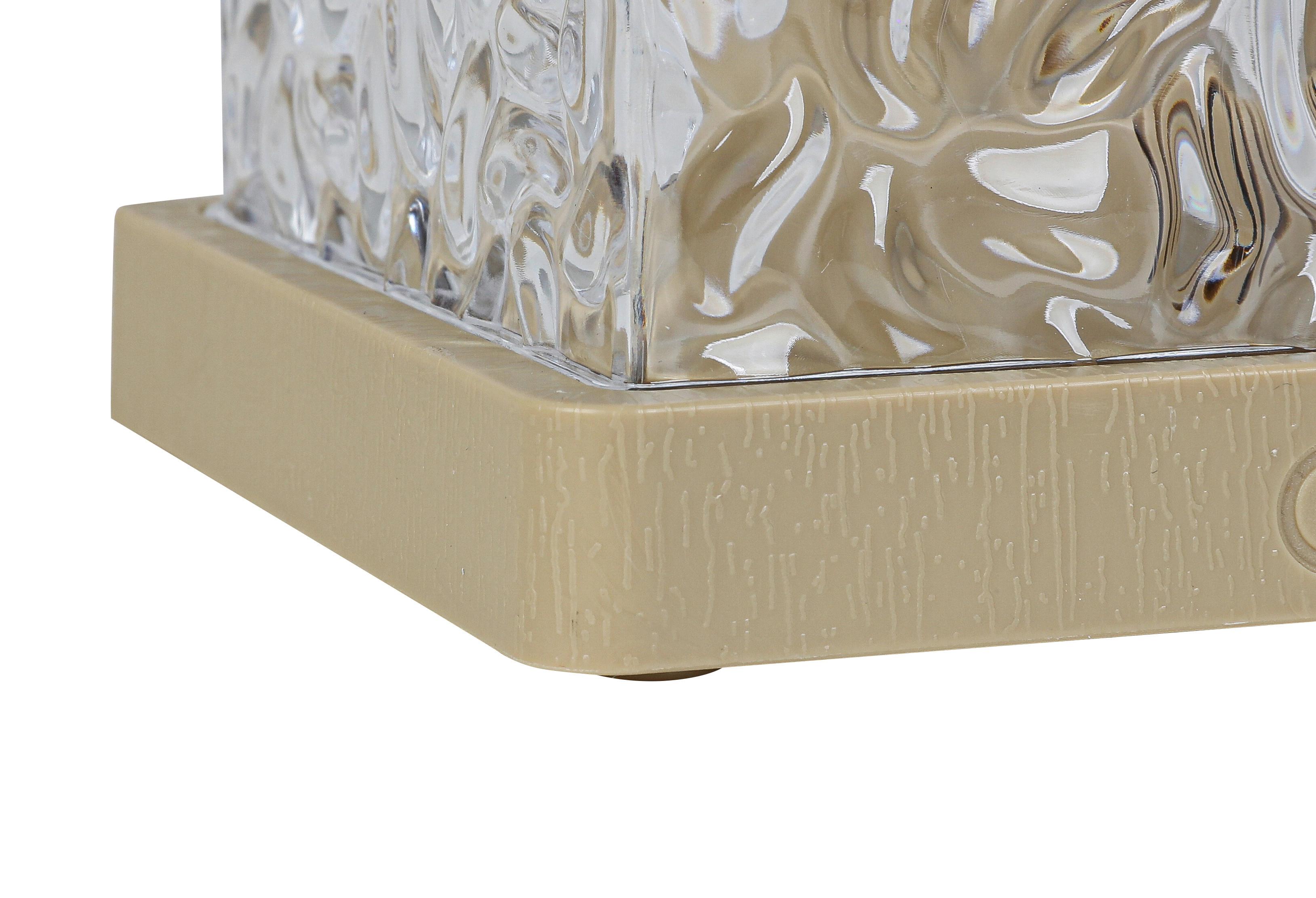 LED-BORDSLAMPA NIKA - sandfärgad/transparent, Modern, plast (11/11/11cm) - Mömax