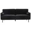 2-SITZER-SOFA ANTIBES - Schwarz, Design, Textil/Metall (209.5/86/87cm) - Livetastic
