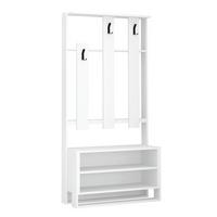 GARDEROBENSCHRANK CHESTER HALL STAND - Weiss, Design, Holzwerkstoff (90/180/36cm) - Livetastic