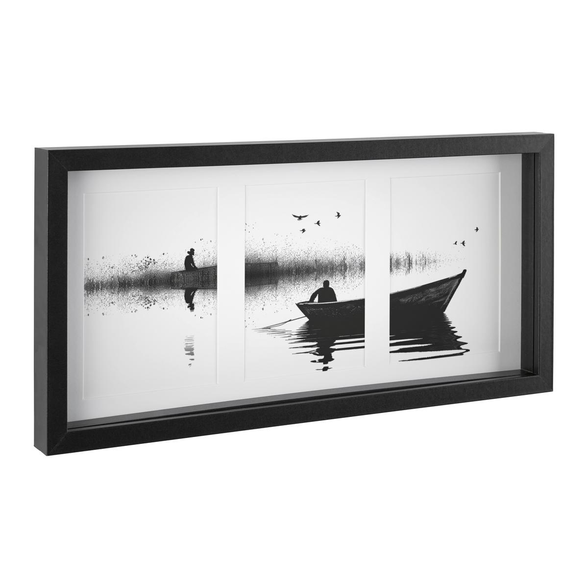 Bilderrahmen Gitta Duplo Schwarz ca. 23x50cm - Schwarz, Basics, Holz (23/50cm) - Mömax