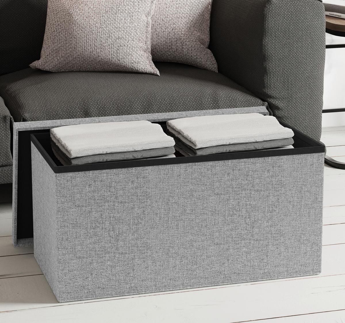 SITZBOX BOXAS - Hellgrau, Basics, Holzwerkstoff/Kunststoff (76/38/38cm) - MID.YOU