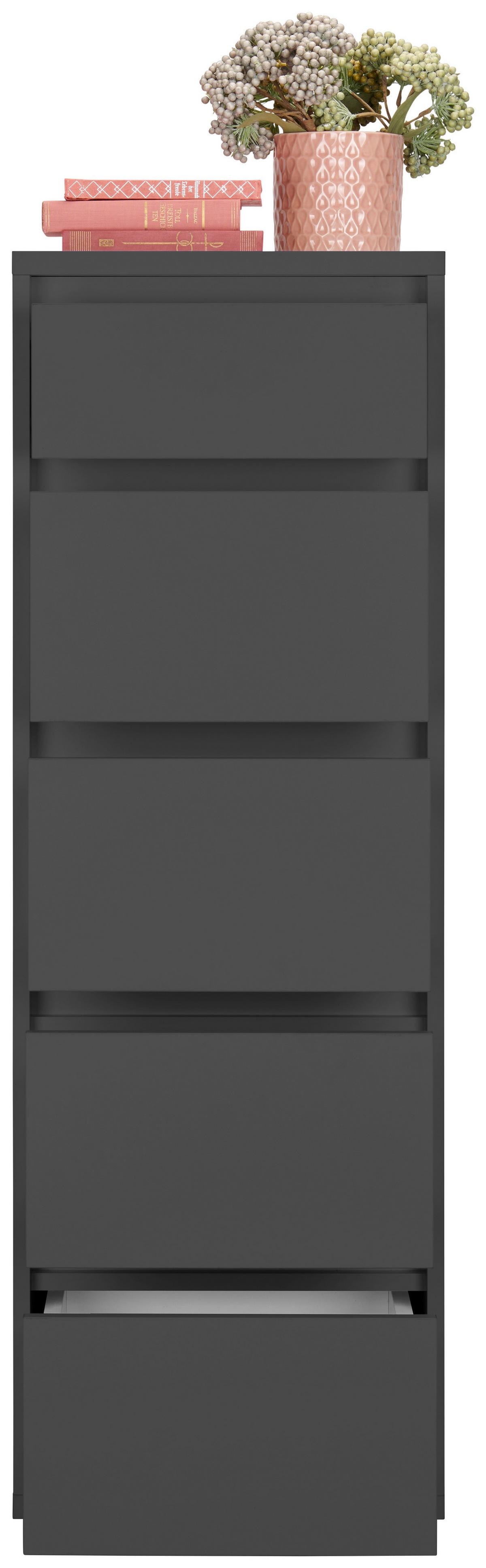 KOMODA LINE - antracytowy, Design, materiał drewnopochodny/tworzywo sztuczne (40,1/120/48cm) - Carryhome
