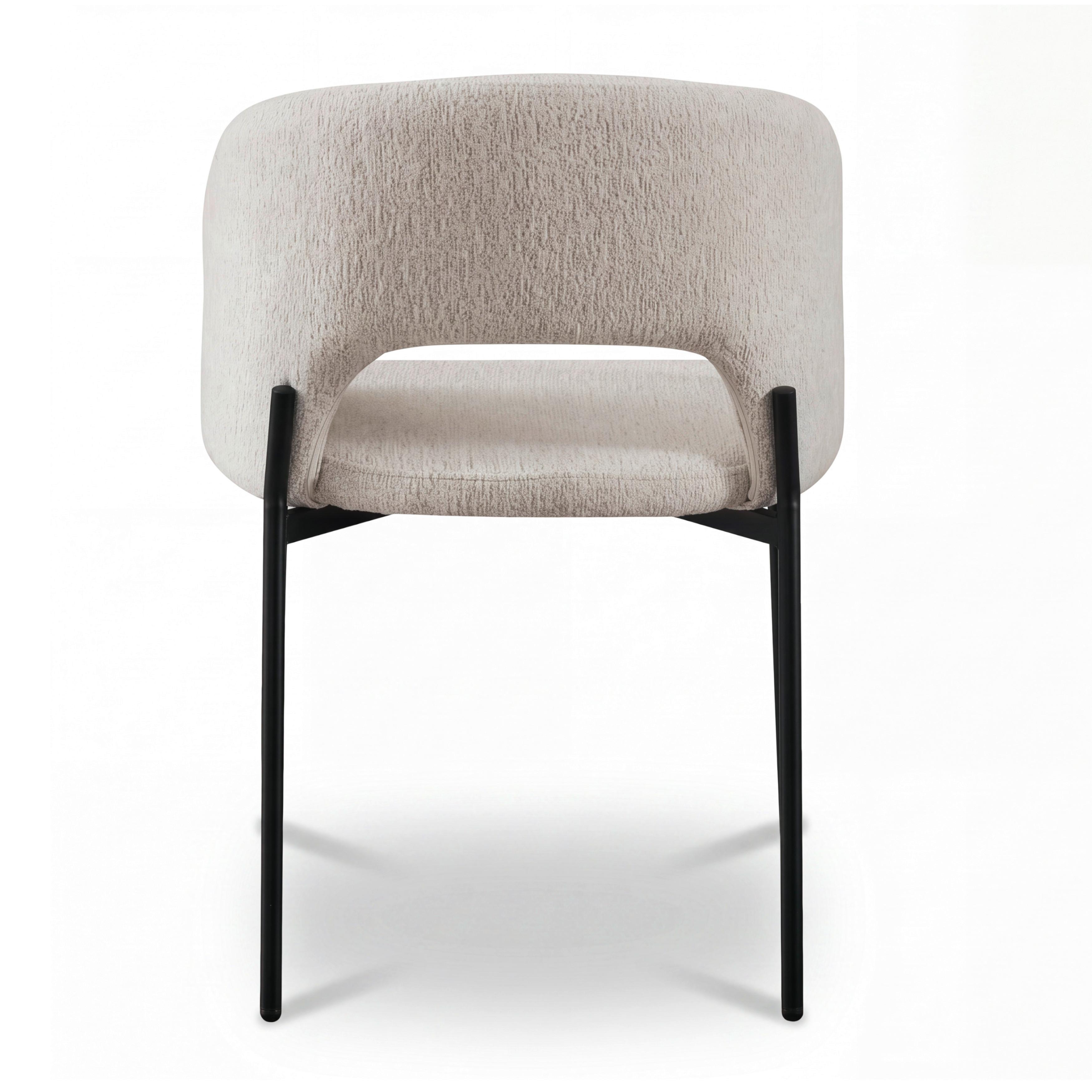 STOL NADIYA - svart/cremefärgad, Modern, metall/trä (52/78/56cm) - Bessagi Home