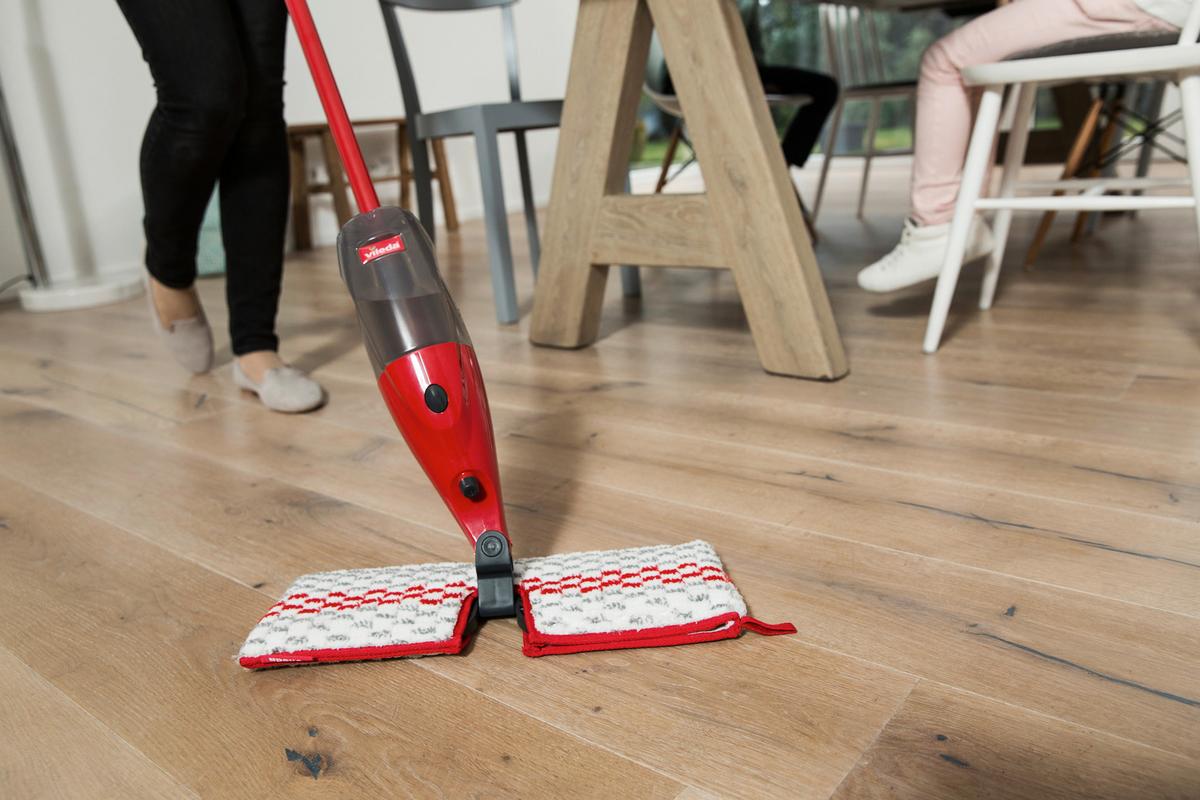 Bodenwischer Vileda 1,2 Spray Max Rot - Rot, Basics, Textil (138,5/31/12cm) - Vileda