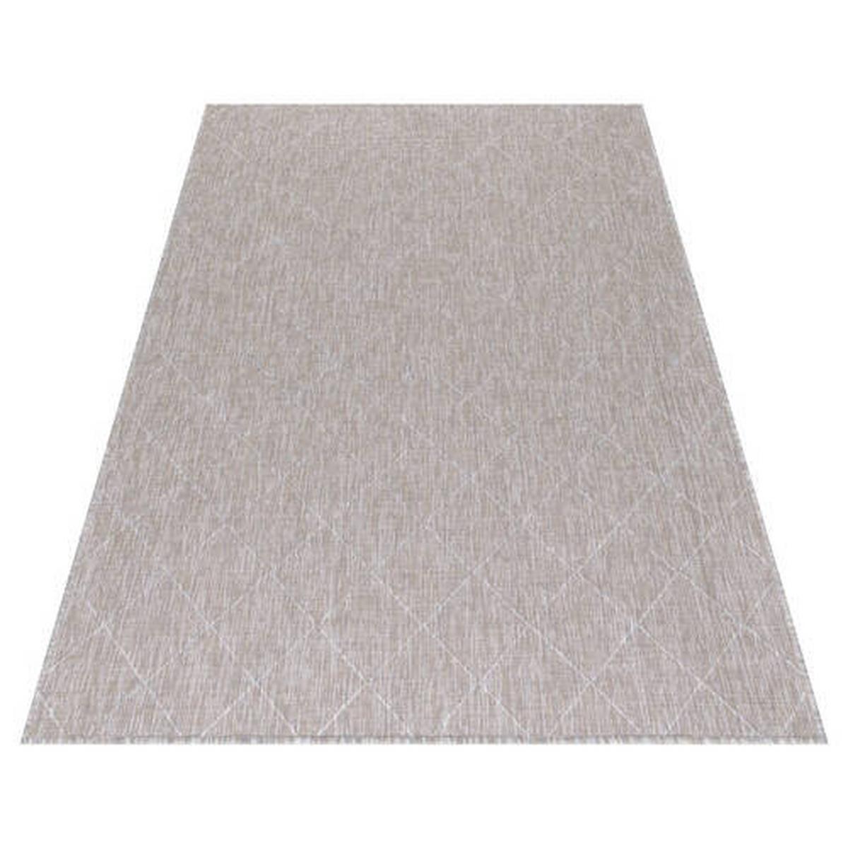 Preproga Za Zunanjo Uporabo Zagora, Bež, 120x170cm - siva/bež, Basics, tekstil (120/170cm) - Novel