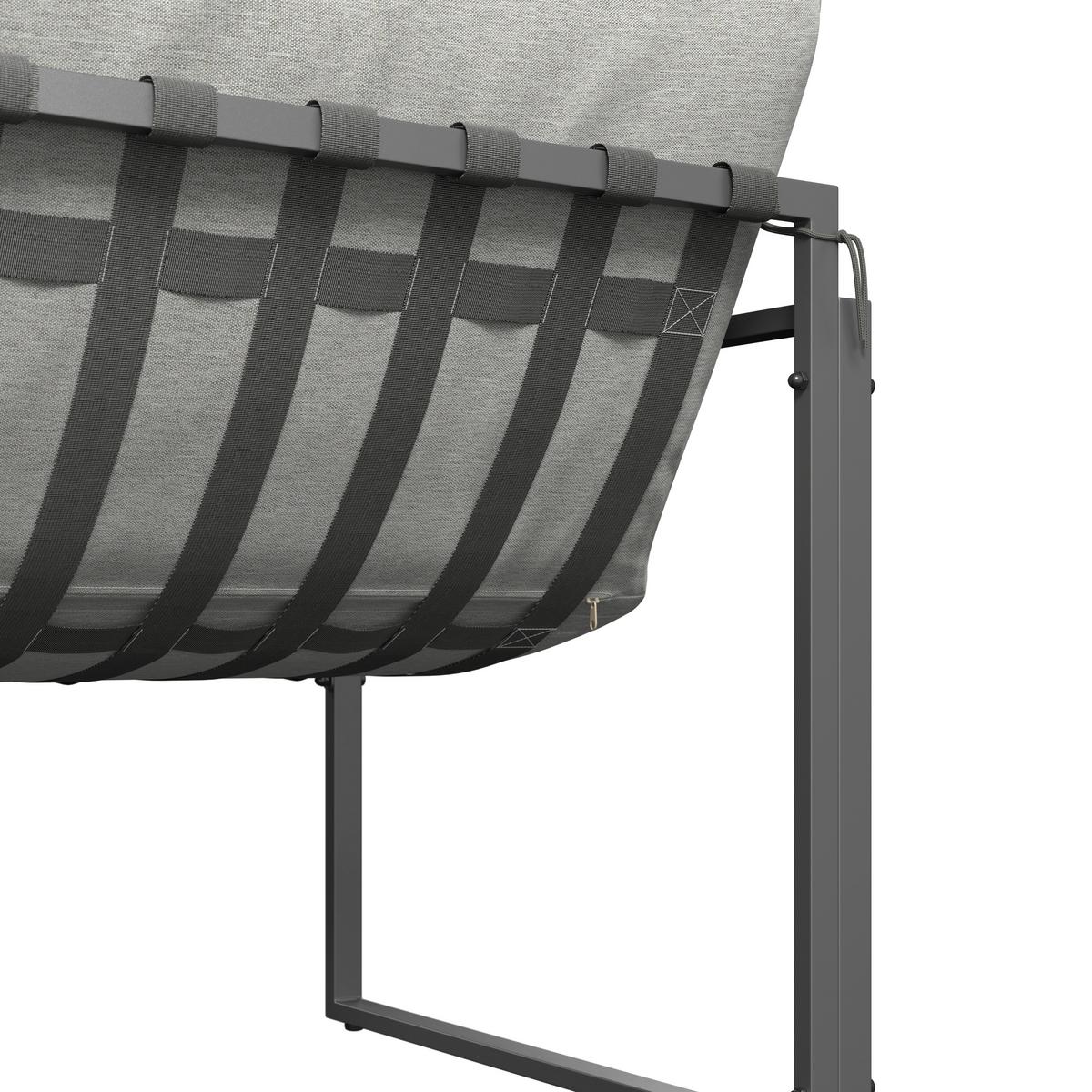 Vrtni Set Lucia - tamno siva/svijetlo siva, Basics, staklo/metal