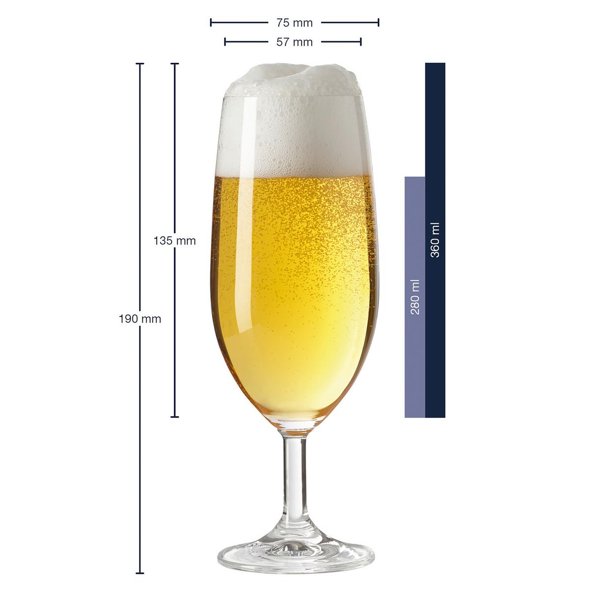 KOMPLET SZKŁA STOŁOWEGO 063318 - przejrzysty, Basics, szkło (19/7,5cm) - Leonardo