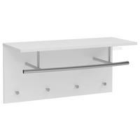 WIESZAK ŚCIENNY SPOT - biały, Modern, materiał drewnopochodny (72/35/30cm) - Carryhome