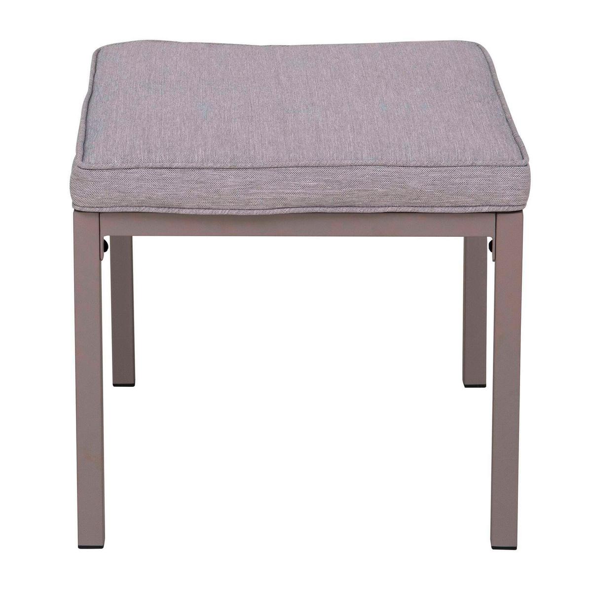 Loungegarnitur Gartensofa Faro Grau/Beige - Beige/Grau, Basics, Textil/Metall (146/191/56,5cm) - Modante