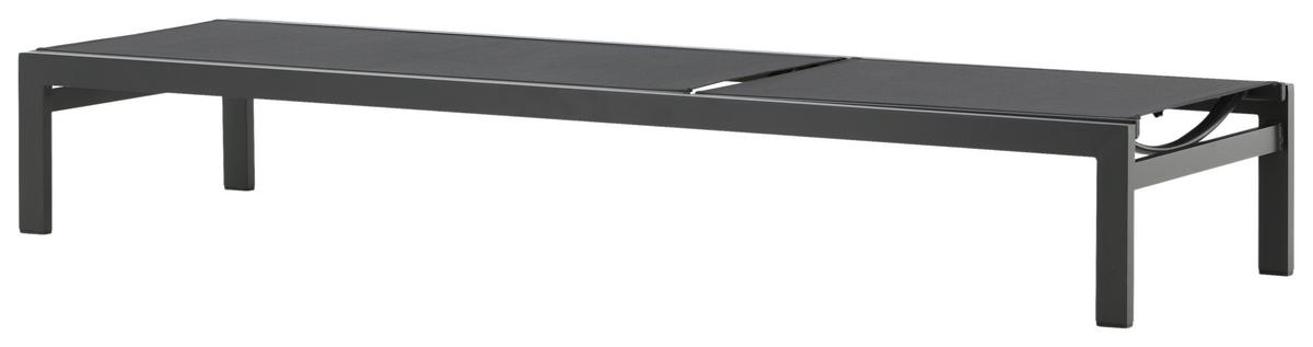 Sonnenliege Copacabana ca. 60x30x195 cm Schwarz - Schwarz, KONVENTIONELL, Metall (60/30/195cm) - Gardenson
