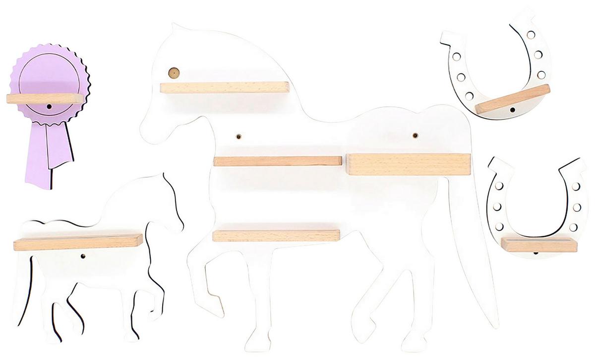 Otroška Polica Boarti, Bela - bela, Moderno, leseni material (46/43/19cm) - MID.YOU