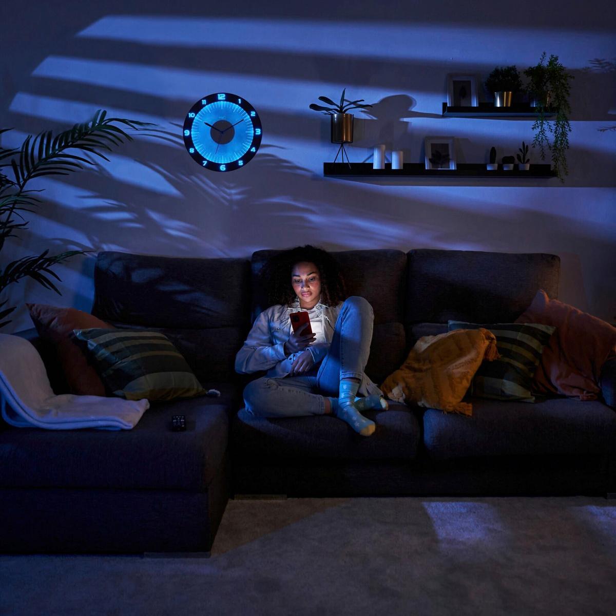 FUNKUHR LUMOCLOCK GRAU/WEIß - Schwarz, Basics, Kunststoff (30,3/4,5/30,3cm)