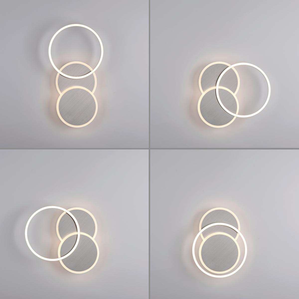 LED-Deckenleuchte Sevent in Silberfarben max. 25,5 Watt - Kunststoff/Metall (50/33,4/8,2cm)