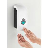 Dozator săpun Ranera - alb/negru, Modern, plastic (10,5/24,5/10,5cm) - Wenko