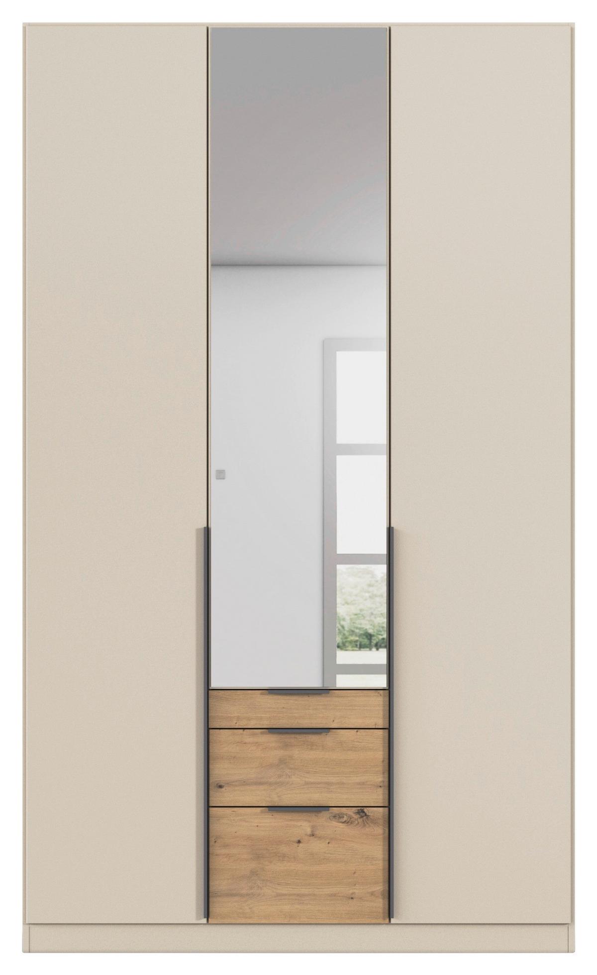 DULAP USI ROTATIVE ALABAMA - argintiu/culoare lemn stejar, Trend, material pe bază de lemn (136/229/54cm) - Modern Living