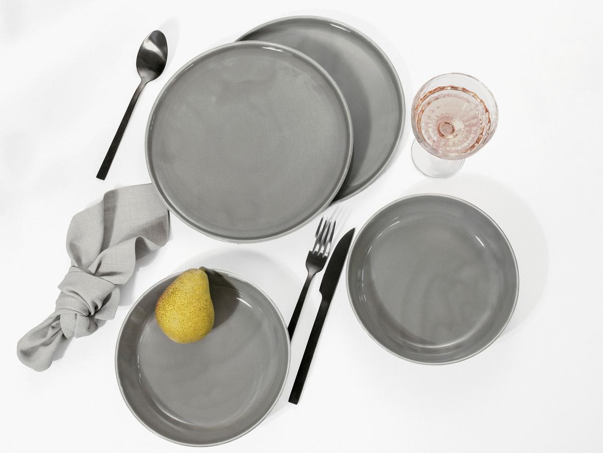 Tafelservice Chef Collection Grau, 12-teilig - Grau, Basics, Keramik - Creatable