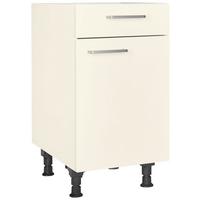 Schubkastenunterschrank Touch Magnolie - Edelstahlfarben/Magnolie, MODERN, Holzwerkstoff/Metall (45/87/56cm) - Nobilia