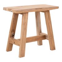 Hocker Barcelona Echtholz - Teakfarben, Basics, Holz (50/45/25cm) - MID.YOU