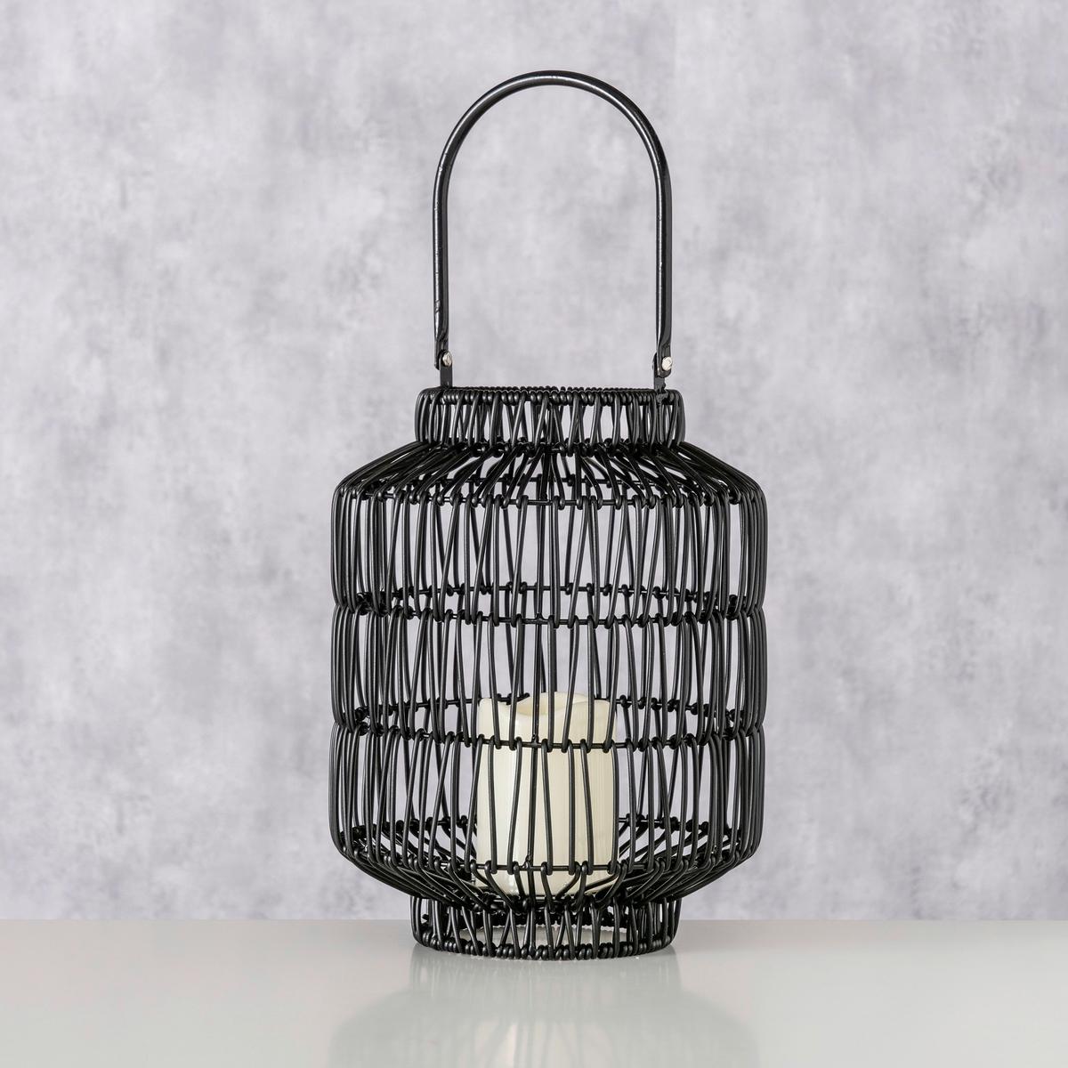 LED-Laterne Calista Schwarz - Schwarz, MODERN, Kunststoff/Metall (23/30cm) - Mömax