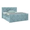 Boxspringbett Adele Blau ca. 180x200cm - Blau, KONVENTIONELL, Holz/Holzwerkstoff (180/200cm) - Mömax