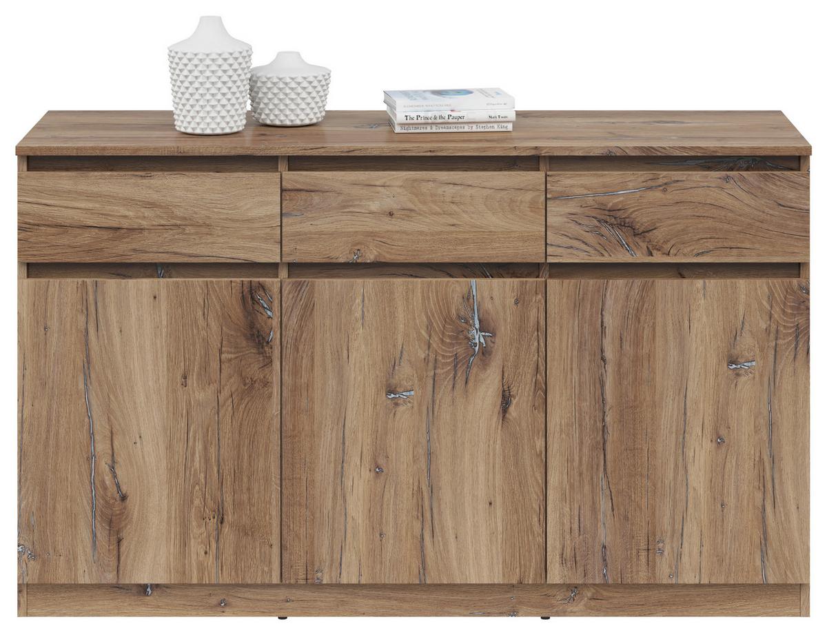 Kommode Saturn in Eichefarbe - Eichefarben, Konventionell, Holzwerkstoff (135/81/42cm) - Mömax