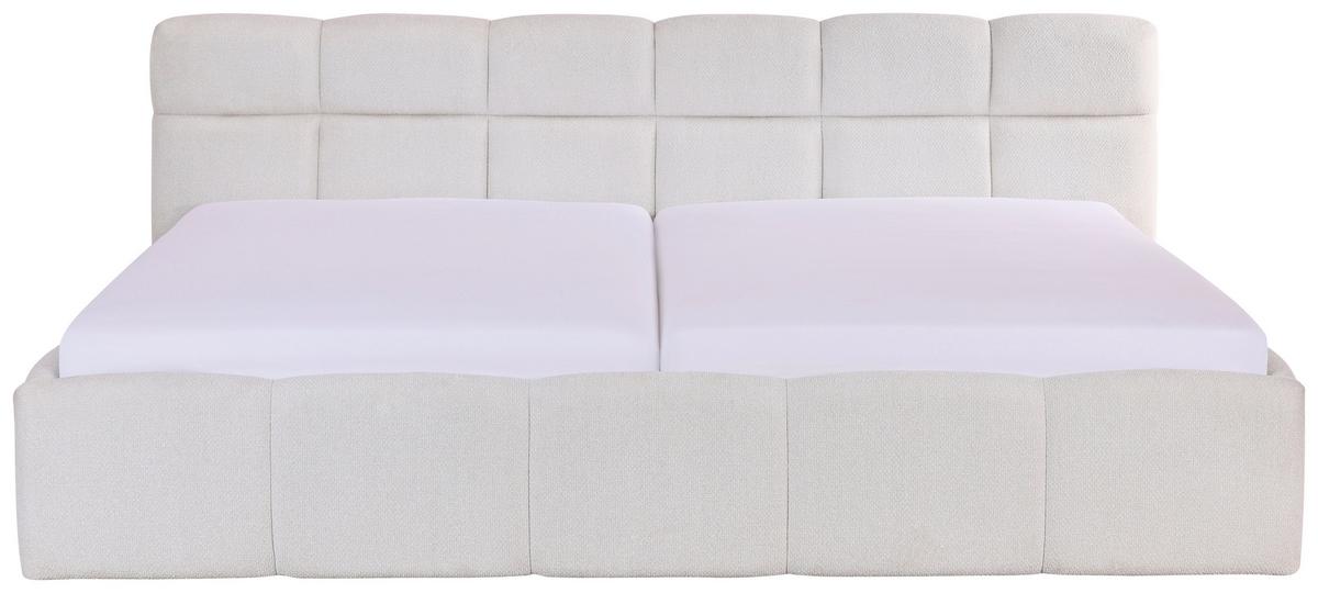 Polsterbett Ascona Creme ca. 240x200cm - Creme/Schwarz, KONVENTIONELL, Kunststoff/Textil (240/200cm) - Based