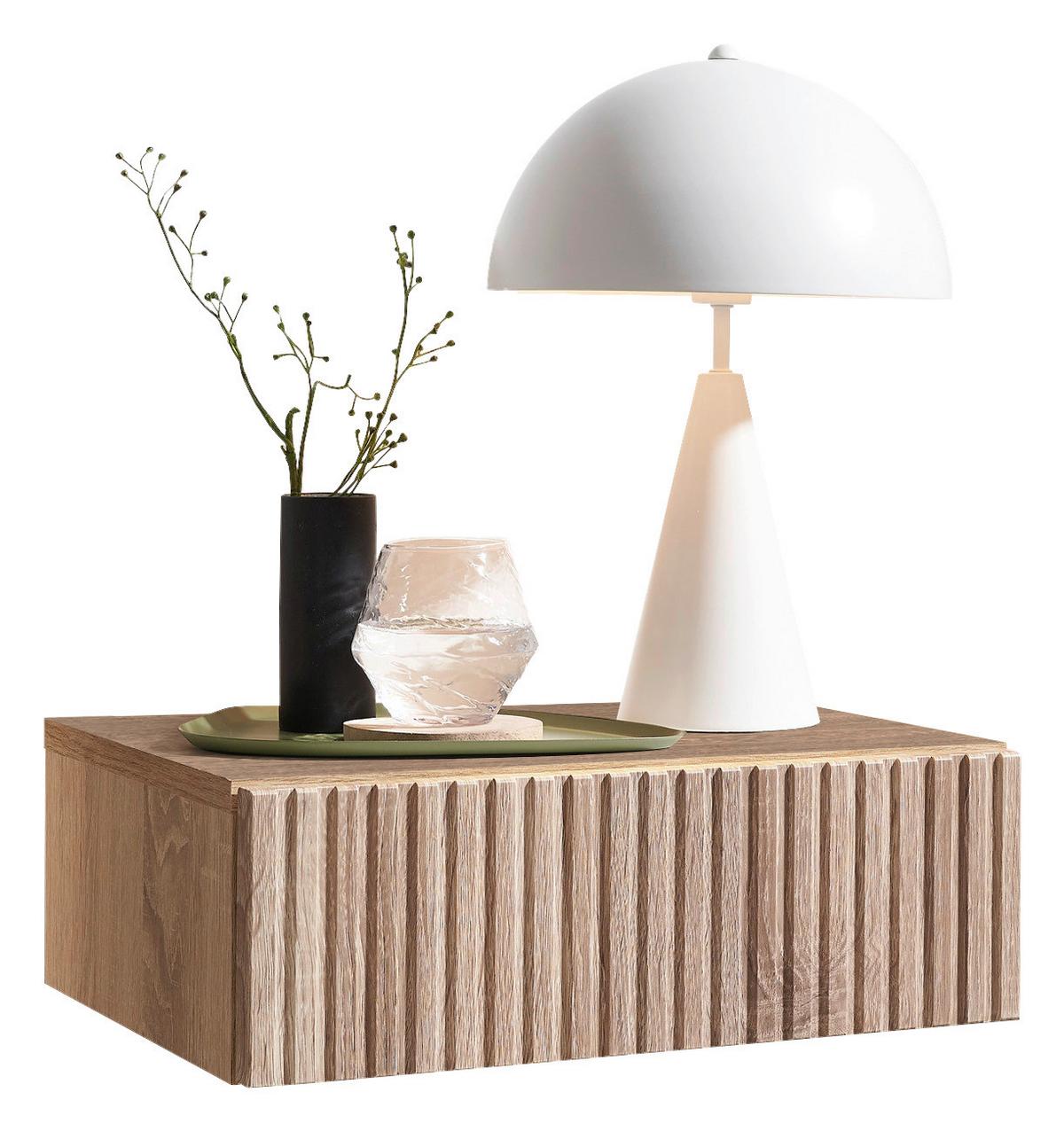 SZAFKA NOCNA TABONI - dąb artisan, Konventionell, materiał drewnopochodny (42/14/30cm) - Boxxx