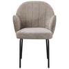STOL MED ARMSTÖD FIONA - beige/svart, Design, metall/textil (63/82/60cm) - Mömax