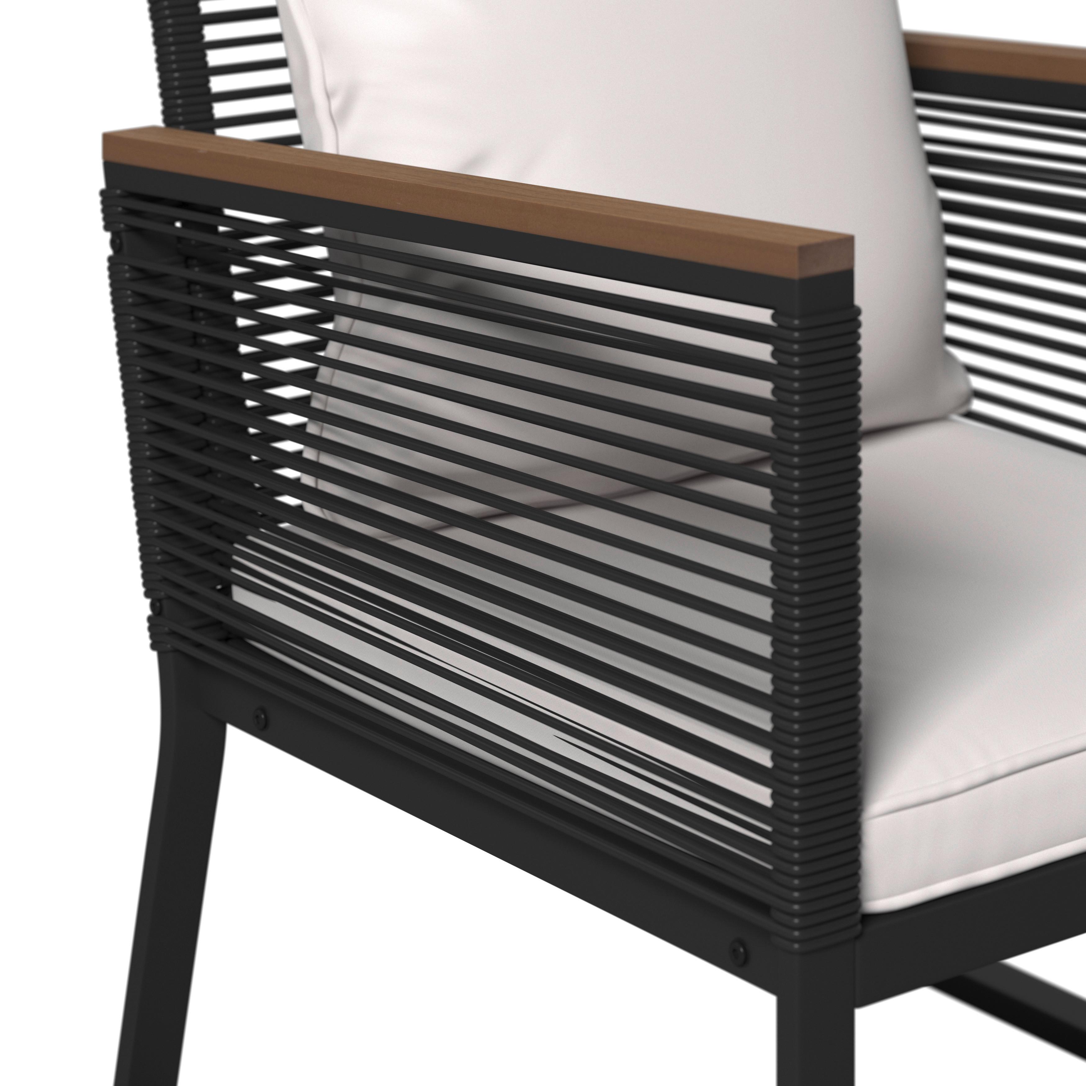 TRÄDGÅRDSSTOLAR SET TONI - svart/cremefärgad, Modern, metall/textil (56/70/76cm) - Bessagi Garden
