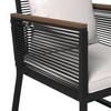 TRÄDGÅRDSSTOLAR SET TONI - svart/cremefärgad, Modern, metall/textil (56/70/76cm) - Bessagi Garden